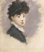 Edouard Manet La femme au chapeau noir (mk40) France oil painting artist